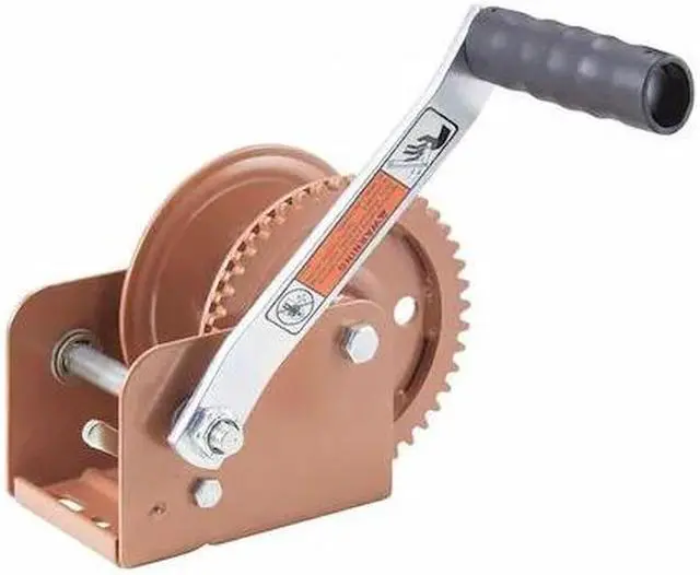 Alt view image 2 of 2 - DUTTON-LAINSON 3FKE5 Hand Winch w/Strap,Spur,No Brake,1100lb.