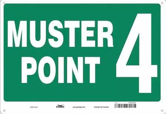 Main image of CONDOR 485G82 Safety Sign, 14 in Height, 20 in Width, Aluminum, Horizontal