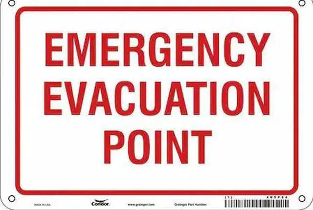 Main image of CONDOR 465P84 Safety Sign, 7 in Height, 10 in Width, Aluminum, Vertical