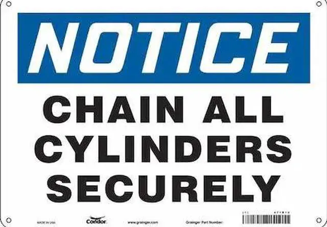 Main image of CONDOR 471R15 Safety Sign, 10 in Height, 14 in Width, Aluminum, Horizontal