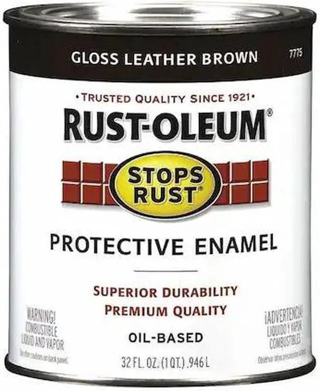 Alt view image 3 of 4 - Rust-Oleum Leather Brown Enamel 7775-502 Unit: QT