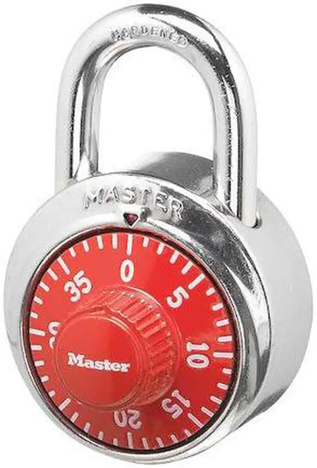 Alt view image 2 of 7 - Master Lock Combination Padlock Center-Dial Location, 3/4" Shackle Height  1504D