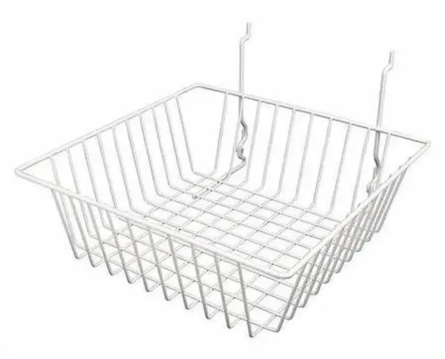 Alt view image 2 of 3 - Econoco BSK13-W 12 x 12 x 4 in. Small Basket, White