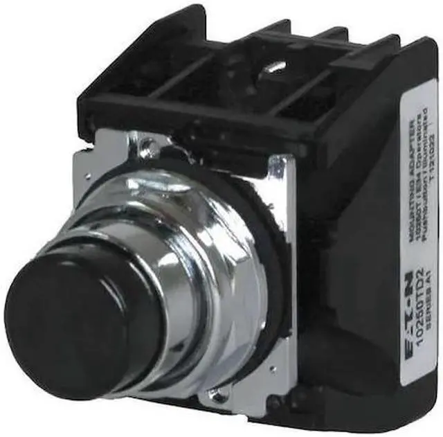 Alt view image 2 of 2 - EATON 10250T708B Push Button with Contacts,Black,Extended