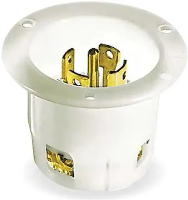 Alt view image 2 of 2 - HUBBELL WIRING DEVICE-KELLEMS HBL2825 30A Flanged Twist-Lock Inlet 4P 5W