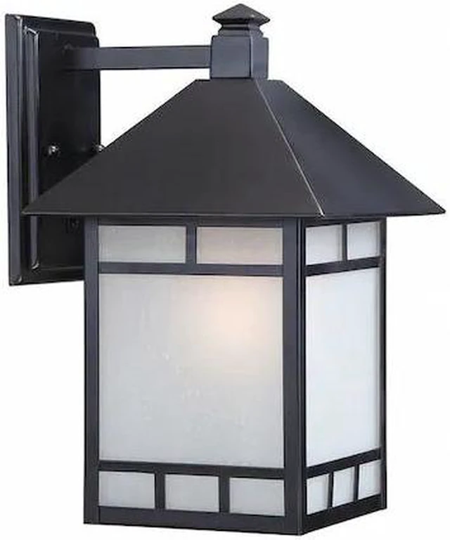 Main image of NUVO 60-5602 Drexel 1-Light 9 in. Outdoor Wall Fixture with Frosted Seed Glass