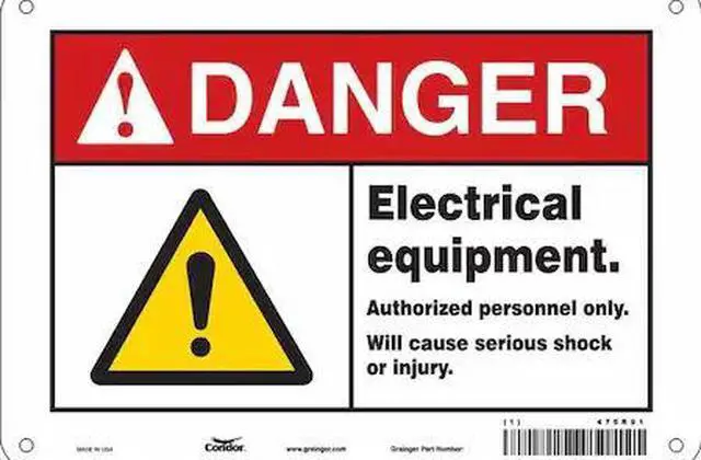Main image of CONDOR 475R91 Safety Sign, 7 in Height, 10 in Width, Aluminum, Vertical