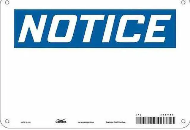 Main image of CONDOR 486V85 Safety Sign,10" W,7" H,0.032" Thickness