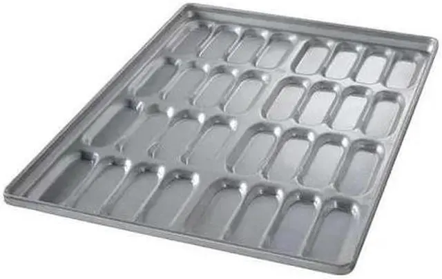 Main image of CHICAGO METALLIC 42465 Hot Dog Bun Pan,32 Moulds