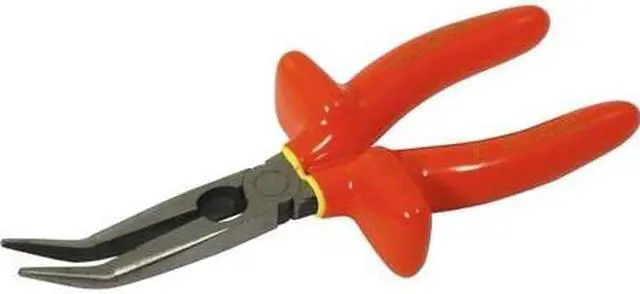 Main image of GRAY TOOLS B239B-I Needle Nose Pliers, 45 Degree Curve W/ Cutter, 7-7/8 Long,
