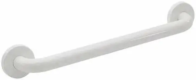 Alt view image 2 of 2 - WINGITS WGB5YS18WH Polyester Painted Premium Grab Bar, 18" L, Stainless Steel,