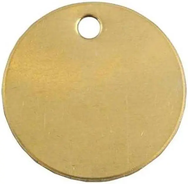 Main image of C.H. HANSON 42842 Blk Tag,1-1/4 x 1-1/4 In,Brs,Rnd,PK25