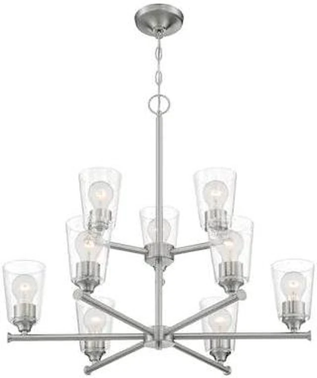 Main image of NUVO 60/7189 Fixture, Chandelier, 9-Lght, Incandescent, 60W, 120V, A19, Medium