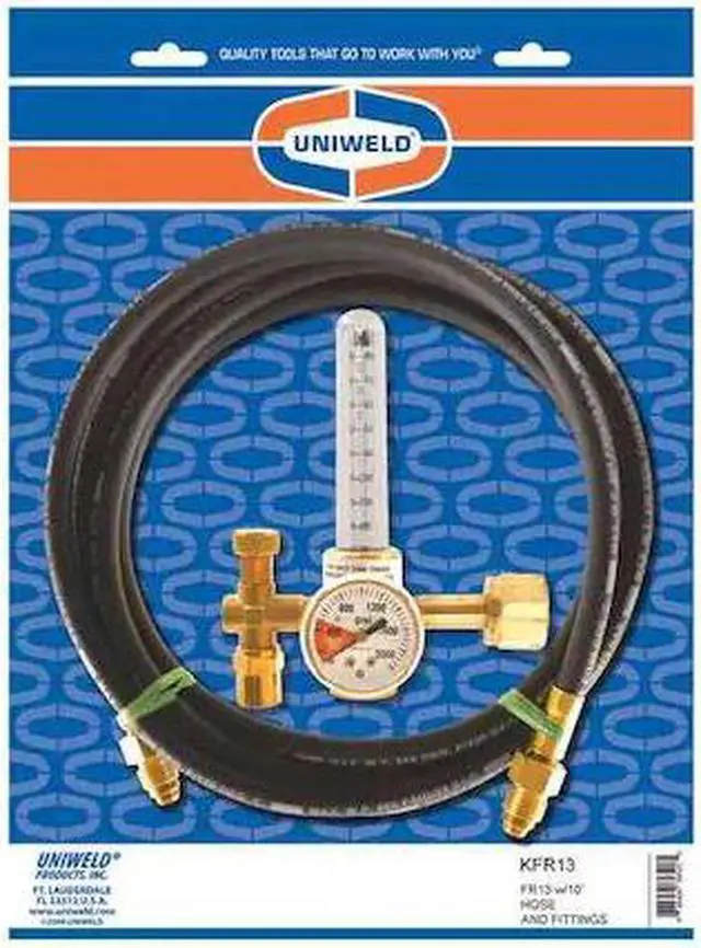 Main image of UNIWELD KFR13 Flowmeter Regulator and Hose Kit, Carbon Dioxide, Single Stage,
