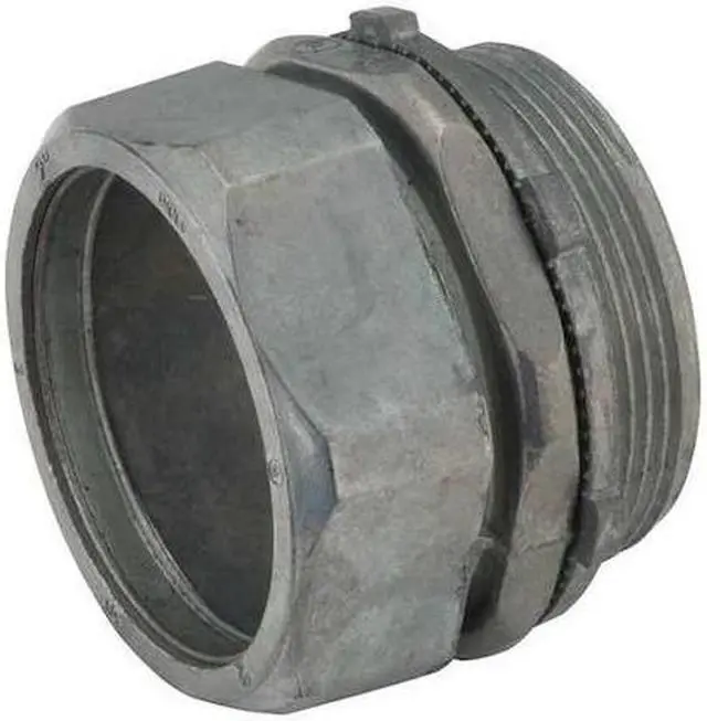 Main image of RACO 2846 EMT Grounding Connector, 4 in, Compression, Zinc Alloy, Plain, Gray