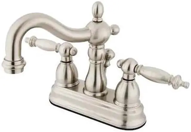 Alt view image 2 of 2 - Kingston Brass KB1608TL 4 in. Centerset Bathroom Faucet, Brushed Nickel