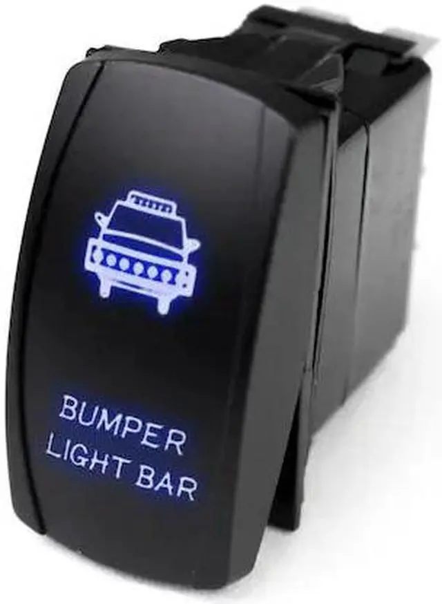 Alt view image 3 of 7 - RSLJ3B - LED Rocker Switch w/ Blue LED Radiance (Bumper Light Bar)