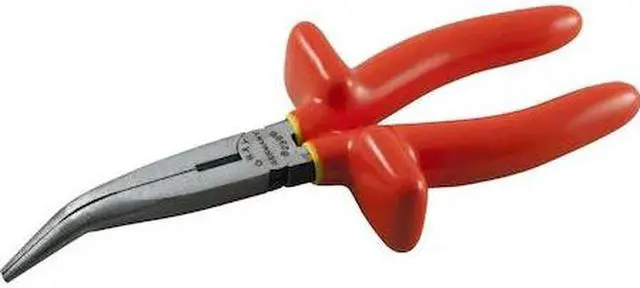 Main image of GRAY TOOLS B238B-I Needle Nose Pliers, 45 Degree Curve W/ Cutter, 6-1/4 Long, 2
