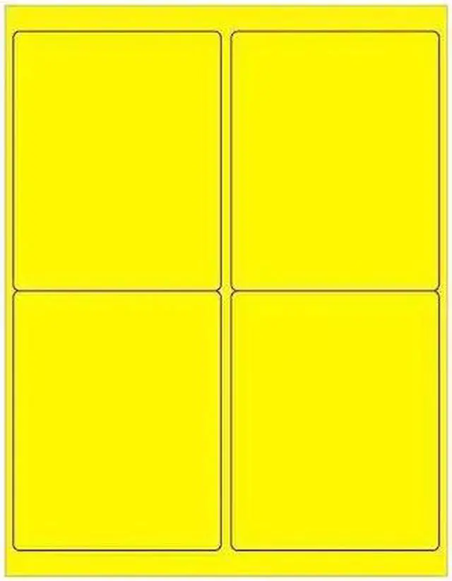Main image of TAPE LOGIC LL181YE Tape Logic Rectangle Laser Labels, 4" x 5", Fluorescent