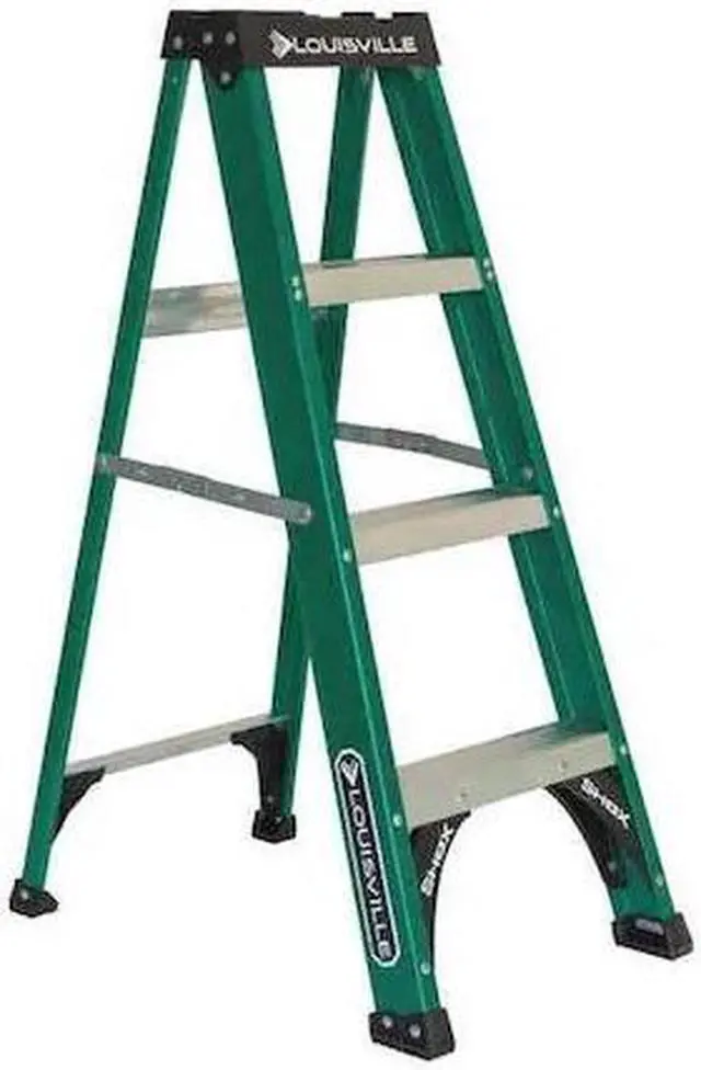 Alt view image 2 of 6 - LOUISVILLE FS4004 4 ft Fiberglass Stepladder, 225 lb Capacity