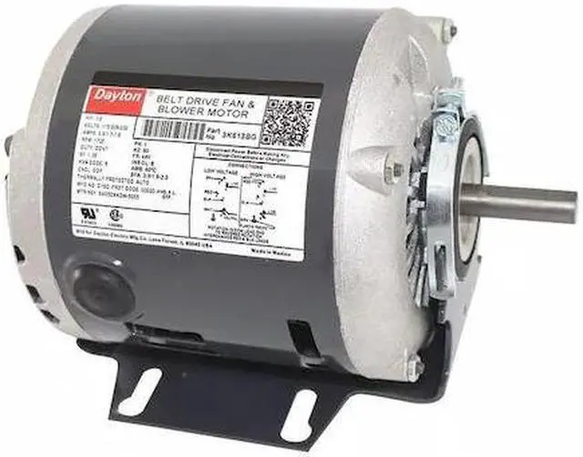 Main image of DAYTON 3K613 Split-Phase Belt Drive Motor, 1/6 HP, 48 Frame, 115/208-230V AC