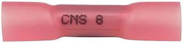 Alt view image 2 of 2 - VELVAC 055068-10 Butt Splice Wire Connector, 8 AWG Max, Pink, Nylon, Polyolefin