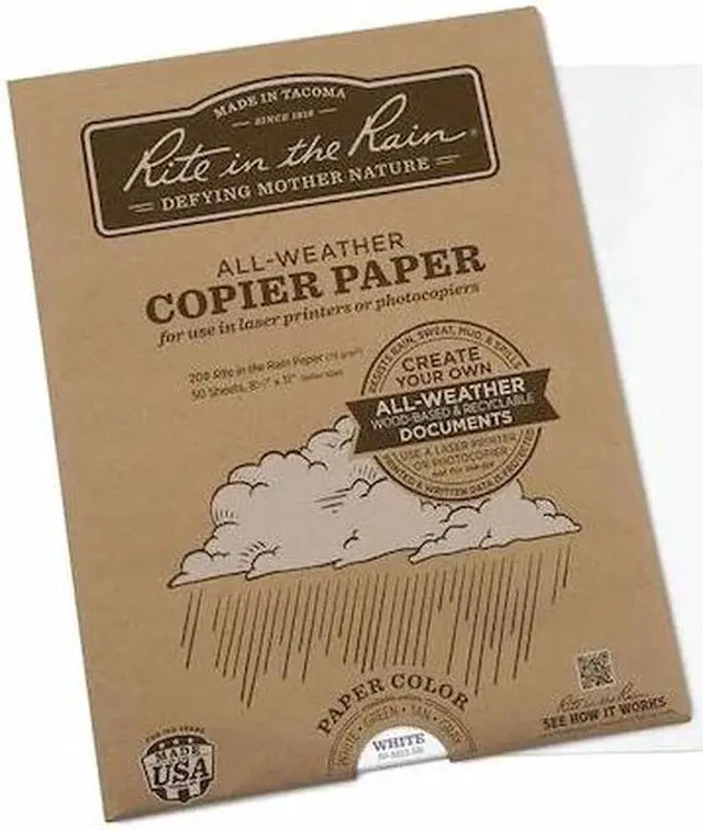 Alt view image 3 of 5 - RITE IN THE RAIN 8511-50 Laser Paper,8-1/2" x 11" Sheet Sz,PK50