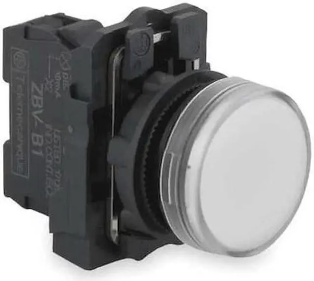 Alt view image 3 of 3 - Pilot Light, LED, White, 22mm, 110-120VAC