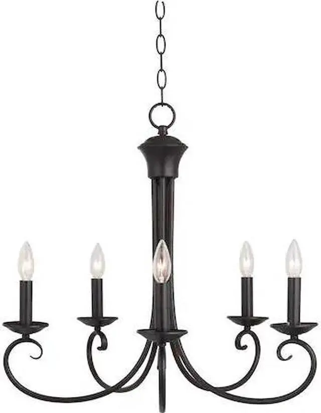Main image of MAXIM LIGHTING 70005OI Loft 5-Light 25" Wide Oil Rubbed Bronze Chandelier