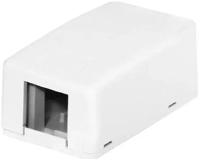 Alt view image 2 of 2 - HUBBELL PREMISE WIRING HSB1W Surface Mount Box,1 Port,White