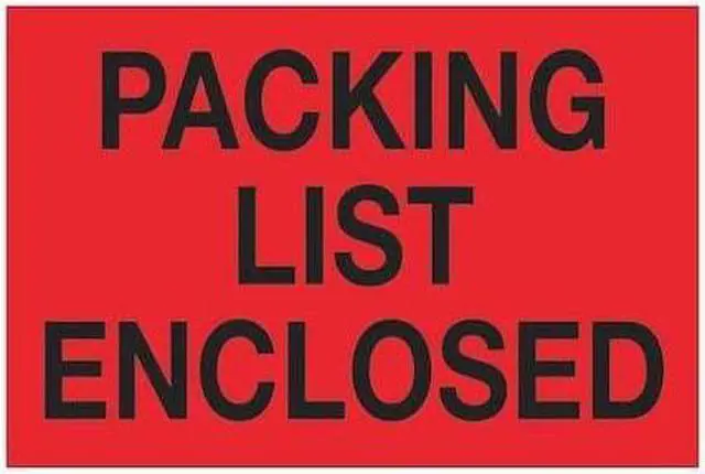 Alt view image 2 of 2 - Tape Logic DL1202 2 x 3 in. - Packing List Enclosed Fluorescent Red Labels - Roll of 500