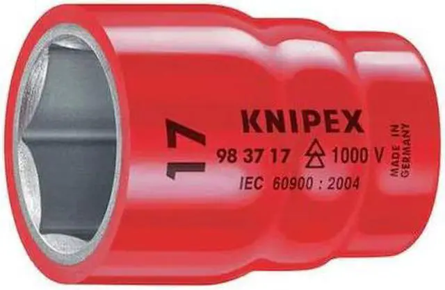 Alt view image 3 of 3 - Knipex 98-37-17 Insulated 17 mm 6 Point 3/8" Socket