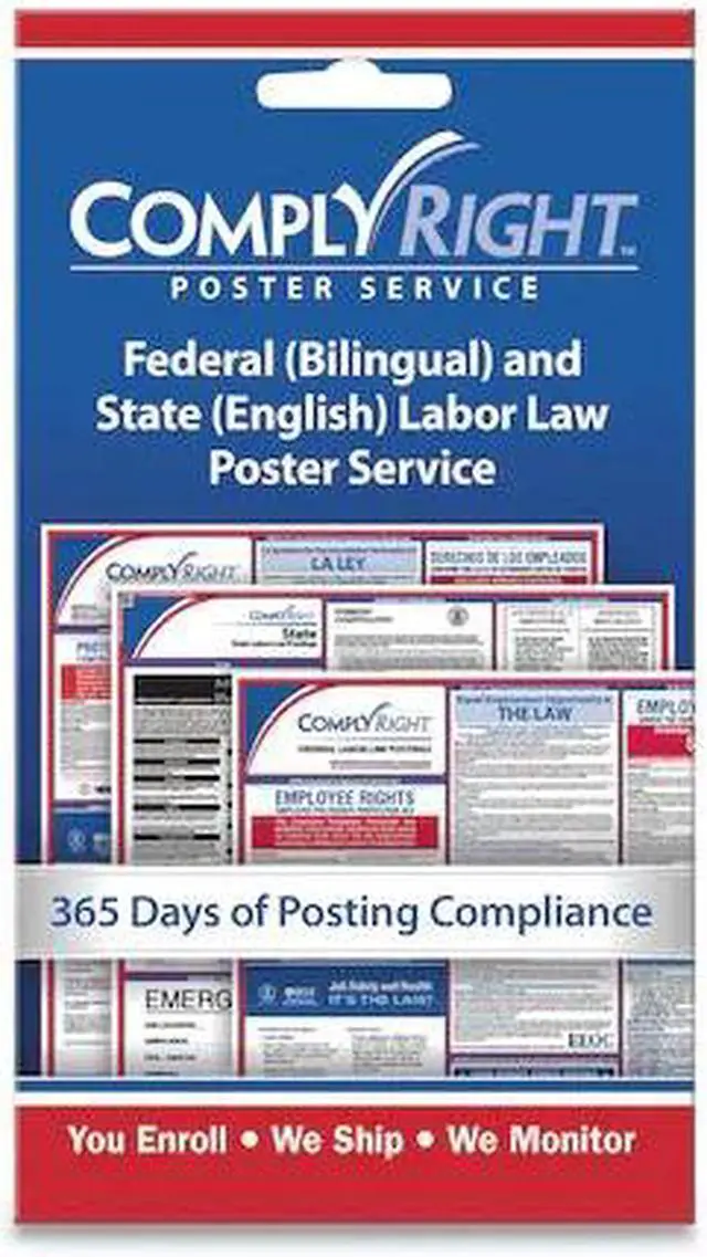 Alt view image 3 of 3 - ComplyRight Federal (Bilingual) and State (English) Labor Law Poster Service