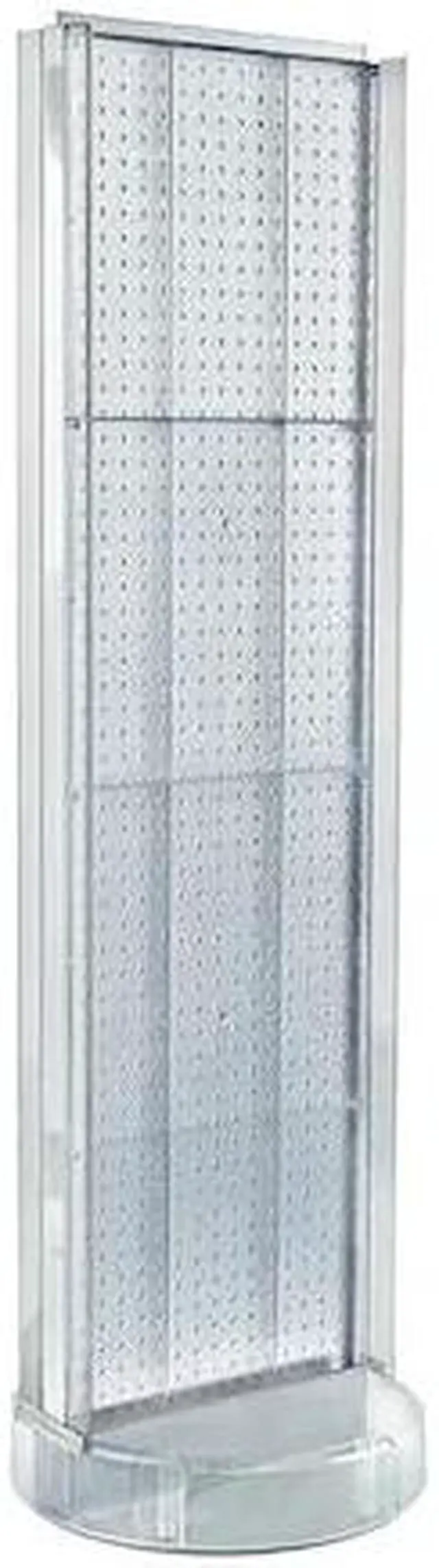 Main image of AZAR DISPLAYS 700788-CLR 2 Sided- Clear Pegboard Floor Display w/C-Channel