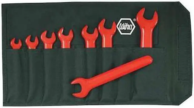 Alt view image 5 of 5 - WIHA 20093 Ins Open End Wrench Set,15Deg,6-19mm,8Pc