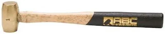 Alt view image 3 of 8 - ABC Hammers ABC1BW 1 Lb. Brass Hammer With 12 In. Wood Handle