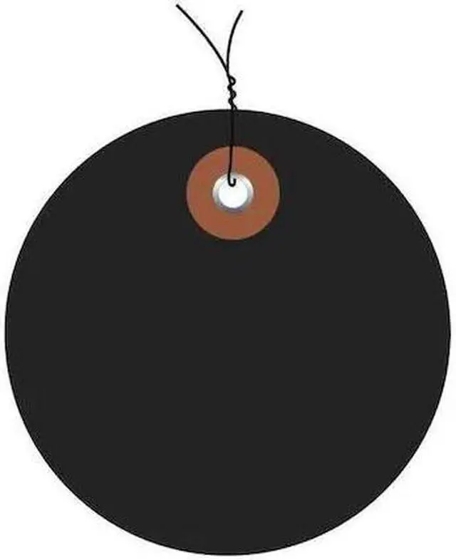Main image of PARTNERS BRAND G26065W Plastic Circle Tags, Pre-Wired, 2", Black, 100/Each