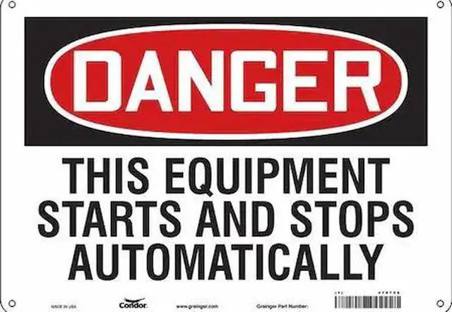 Main image of CONDOR 478T55 Safety Sign, 10 in Height, 14 in Width, Aluminum, Horizontal