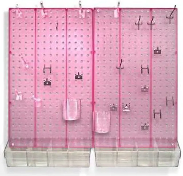 Main image of AZAR DISPLAYS 900945-PNK 70-Piece Pegboard Organizer Kit (2- 13.5" x 22")