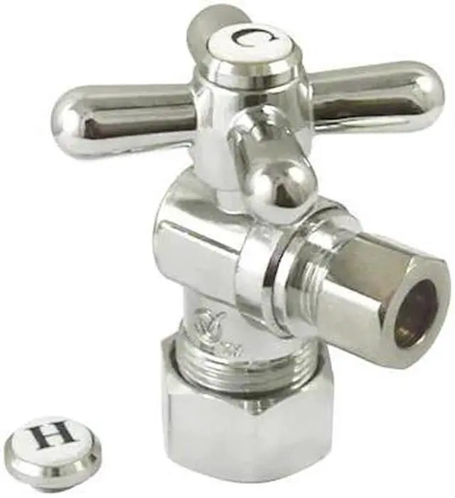 Main image of VINTAGE CC53306X CC53306X 5/8" X 3/8" OD Comp Angle Stop with Handle