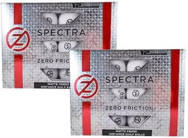Main image of ZERO FRICTION CC210003 2 Dozen Spectra Matte Finish Golf Balls, White