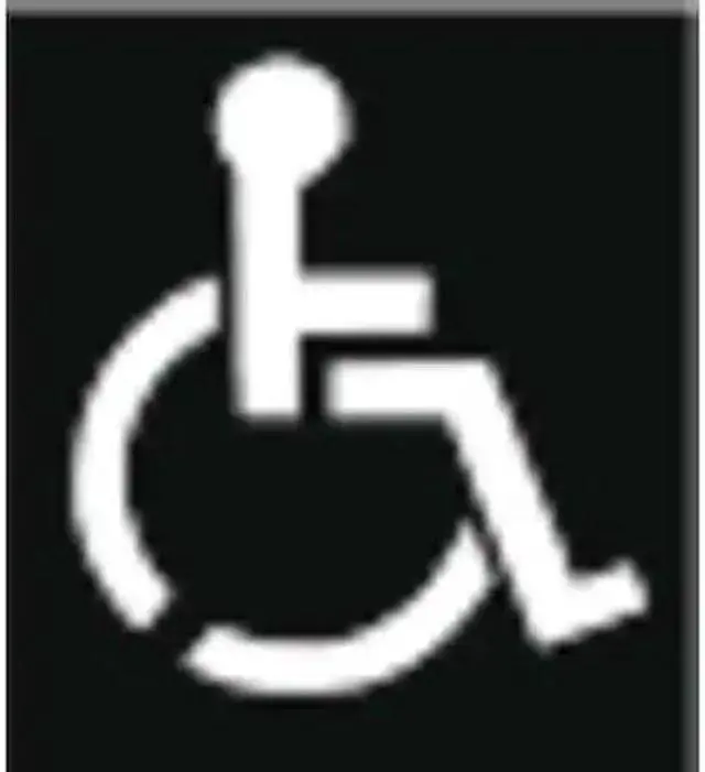 Main image of ZORO SELECT 3W635 Parking Lot Symbol,Disabled,Plastic