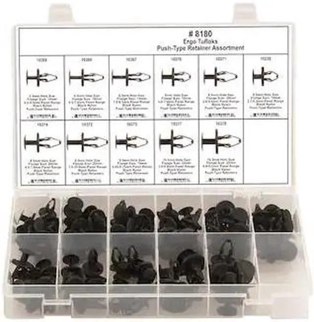 Main image of ZORO SELECT 8180 Ergo Tuflok Retainer Assortment,110 Pc