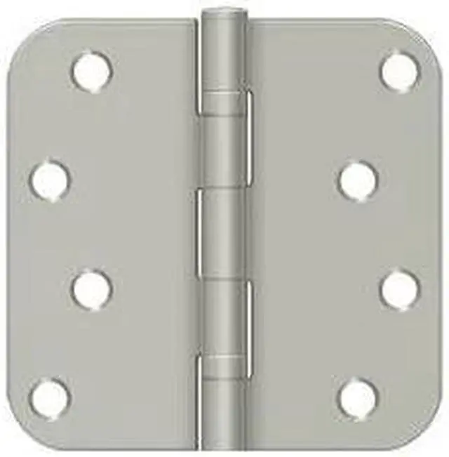 Alt view image 2 of 3 - Deltana S44R5BB15 4 x 4 x 0.62 in. Radius Ball Bearings Hinge, Satin Nickel - Steel  - Pack of 2