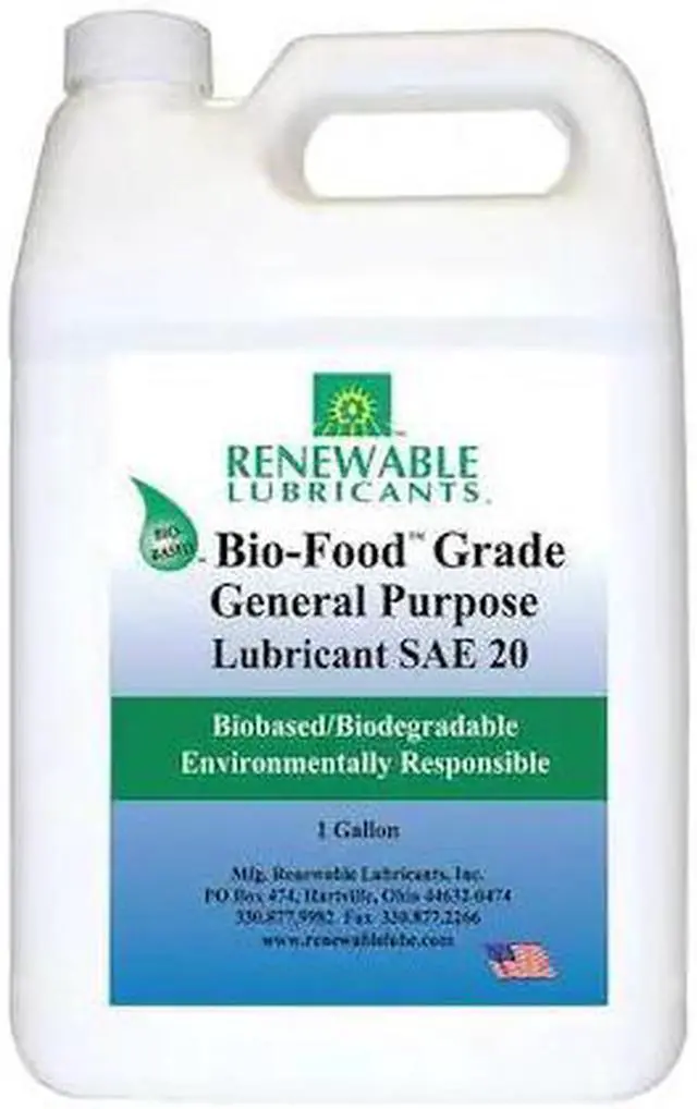 Alt view image 2 of 2 - Renewable Lubricants Lubricant, 32°F to 622 Degrees F, No Additives, 1 gal. Can