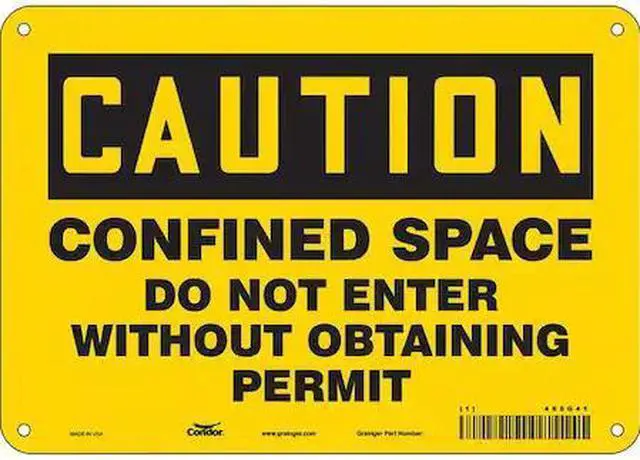Main image of CONDOR 465G41 Safety Sign, 7 in Height, 10 in Width, Aluminum, Vertical