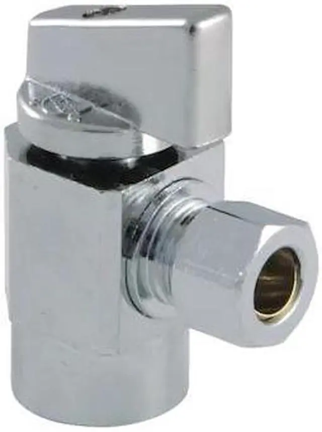 Alt view image 2 of 3 - Kingston Brass KF43101CTL Columbia 0.25 in. Turn Angle Stop Valve, Polished Chrome