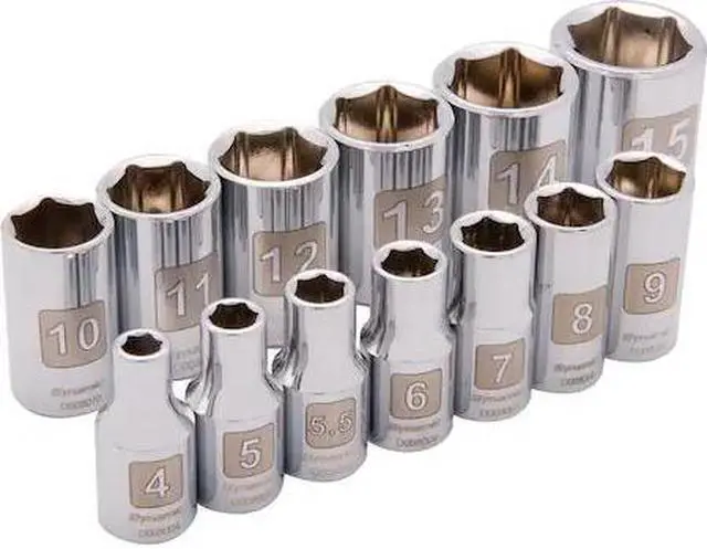Main image of DYNAMIC D004002 Tools 1/4" Drive 13 Piece 6 Point, Std Metric Socket Set, 4mm -