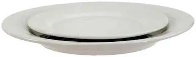 Main image of CRESTWARE FR46 Plate, 10-1/4", Ceramic Bright White PK12
