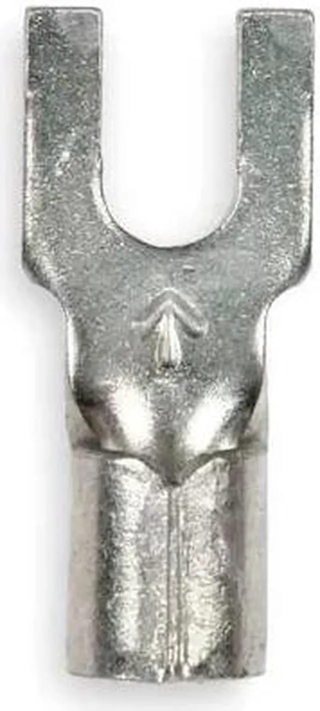 Main image of 3M M10-8FBX Fork Terminal, #8 Stud Size, 10 AWG, 600 V, Bare Insulated, Yellow,